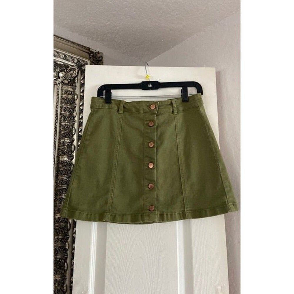 Forever 21 Olive Green denim mini Skirt 31